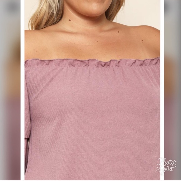 NEW PLUS [1X Left] Lavender Off-Shoulder top - Picture 6 of 8